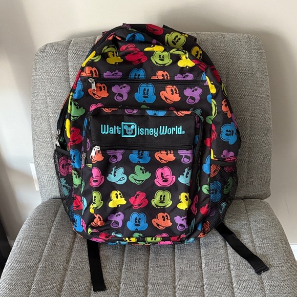 Disney Multicolor Mickey Mouse Backpack From Disney World 2019 - Picture 1 of 10